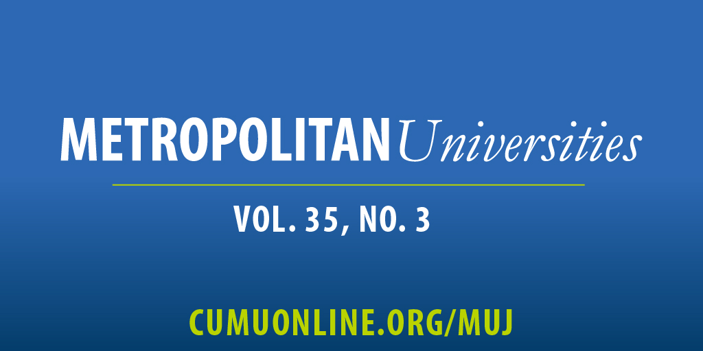 					View Vol. 35 No. 3 (2024): Metropolitan Universities
				