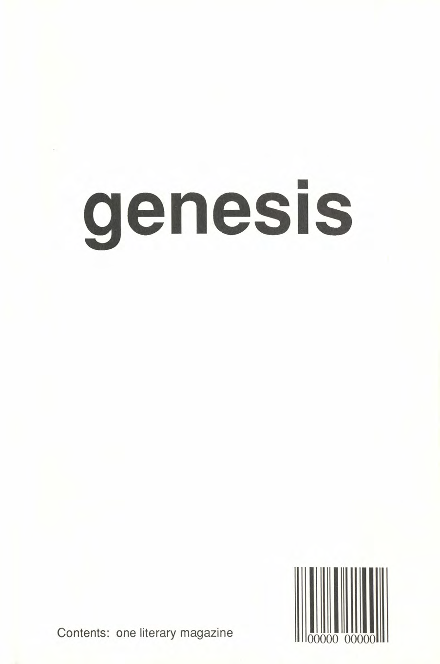 genesis fall 1991 cover